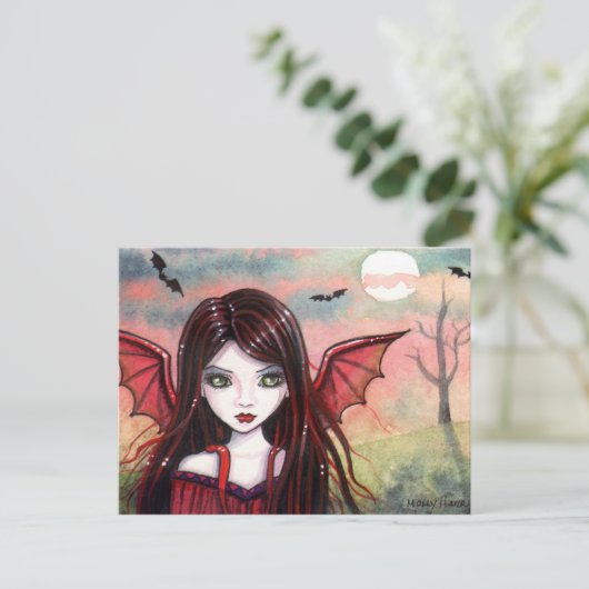 Little Vampire Briefkaart van Molly Harrison (Staand voorkant)
