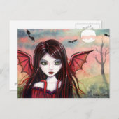 Little Vampire Briefkaart van Molly Harrison (Voorkant / Achterkant)