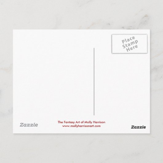 Little Vampire Briefkaart van Molly Harrison (Achterkant)