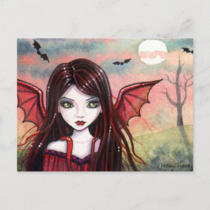 Little Vampire Briefkaart van Molly Harrison