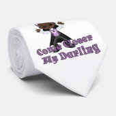 Little Vampire Come Closer Liefste Halloween Strop Stropdas (Opgerold)