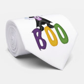 Little Vampire Kleurrijke Boo Halloween Mannen Str Stropdas (Opgerold)