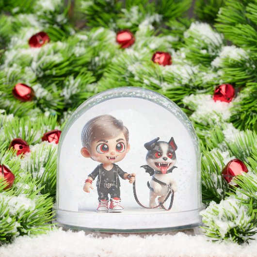 Little Vampire with a Friend beroemd gemaakt door Sneeuwbol (Kerstmis)