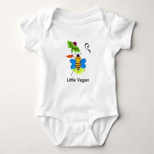 "Little Vegan" Baby Bodysuit (Voorkant)