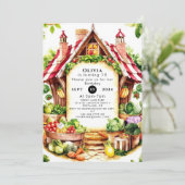 Little Veggies Boeren Markt Verjaardag Kaart (Staand voorkant)