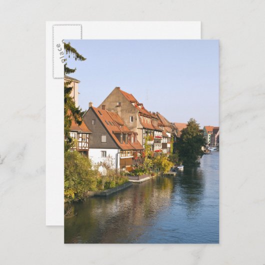 Little Venice (Klein Venedig) en River Regnitz Briefkaart (Voorkant / Achterkant)