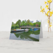 Little Venice London Barge Wenskaart Kaart (Gele Bloem)