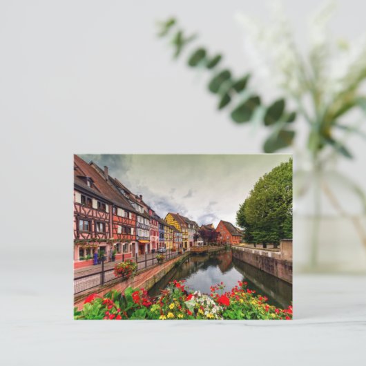 Little Venice, petite Venise, in Colmar, Frankrijk Briefkaart (Staand voorkant)