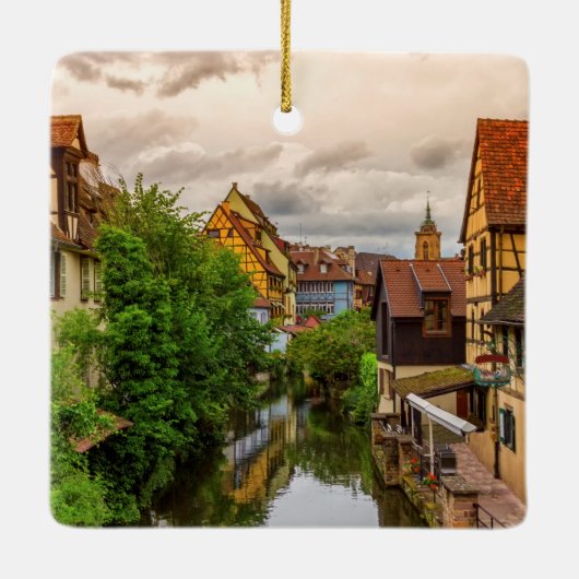 Little Venice, petite Venise, in Colmar, Frankrijk Keramisch Ornament (Achterkant)