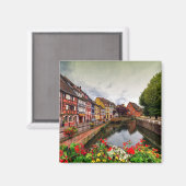 Little Venice, petite Venise, in Colmar, Frankrijk Magneet (Voorkant / Achterkant)