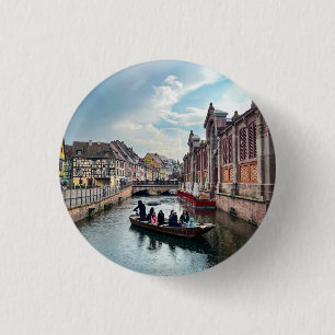 Little Venice River Boat Ronde Button 3,2 Cm