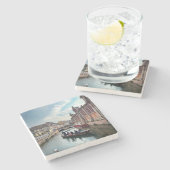 Little Venice River Boat Stenen Onderzetter (Zijkant)