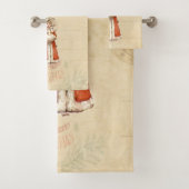 Little Victoriaans Caroler Custom Kerstmis Bad Handdoek (Insitu)