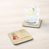 Little Victoriaans Caroler Custom Kerstmis Bier Onderzetter (Rechterzijde)