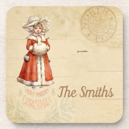 Little Victoriaans Caroler Custom Kerstmis Bier Onderzetter