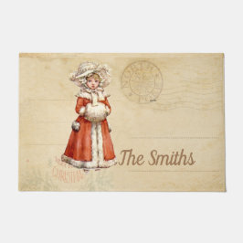 Little Victoriaans Caroler Custom Kerstmis Deurmat