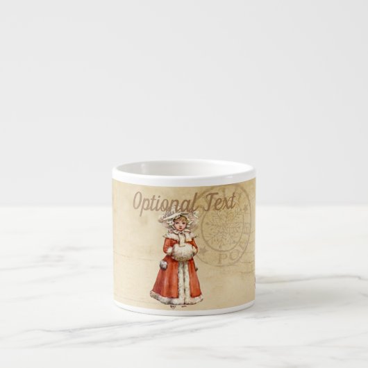 Little Victoriaans Caroler Custom Kerstmis Espresso Kop (Voorkant)
