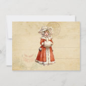 Little Victoriaans Caroler Custom Kerstmis Kaart (Achterkant)