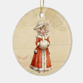 Little Victoriaans Caroler Custom Kerstmis Keramisch Ornament (Links)