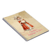 Little Victoriaans Caroler Custom Kerstmis Notitieboek (Rechterzijde)
