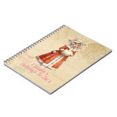 Little Victoriaans Caroler Custom Kerstmis Notitieboek (Linkerzijde)