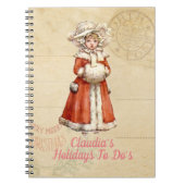 Little Victoriaans Caroler Custom Kerstmis Notitieboek (Voorkant)