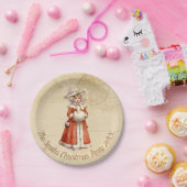 Little Victoriaans Caroler Custom Kerstmis Papieren Bordje (Feest)