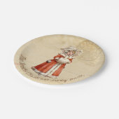 Little Victoriaans Caroler Custom Kerstmis Papieren Bordje (Gekanteld)