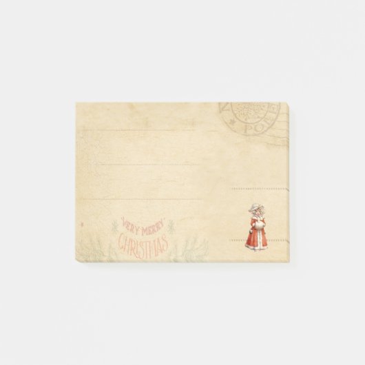 Little Victoriaans Caroler Custom Kerstmis Post-it® Notes (Voorkant)