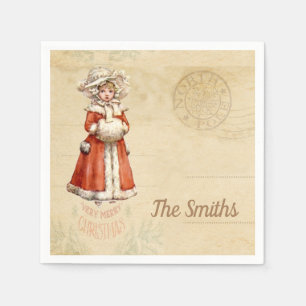 Little Victoriaans Caroler Custom Kerstmis Servet