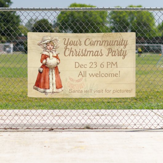 Little Victoriaans Caroler Custom Kerstmis Spandoek (Insitu)