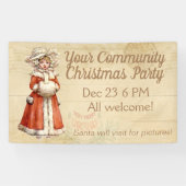 Little Victoriaans Caroler Custom Kerstmis Spandoek (Horizontaal)