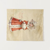 Little Victoriaans Caroler Custom Kerstmis Wandkleed (Voorkant (horizontaal))