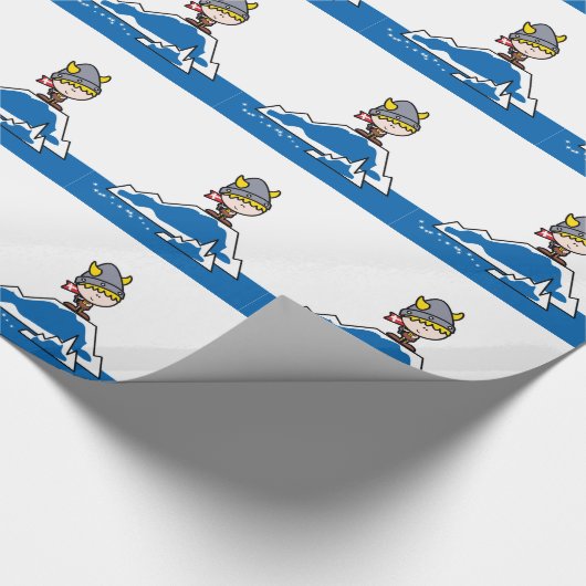 Little Viking Boy Cadeaupapier (Hoek)