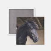 Little Viking Horse Noble Head Magnet (Voorkant / Achterkant)