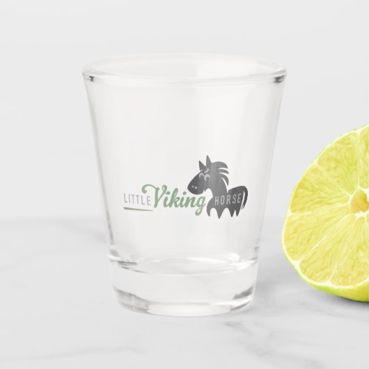 Little Viking Horse Shot Glass Glas (Voorkant)