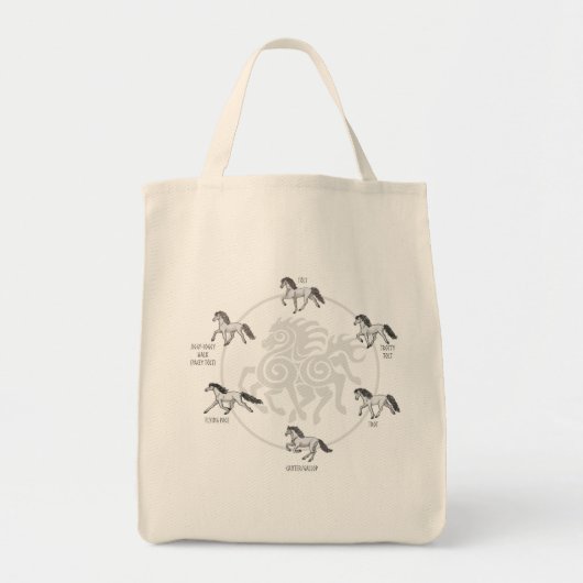 Little Viking Horse's Gait Map T-Shirt Tote Bag (Voorkant)