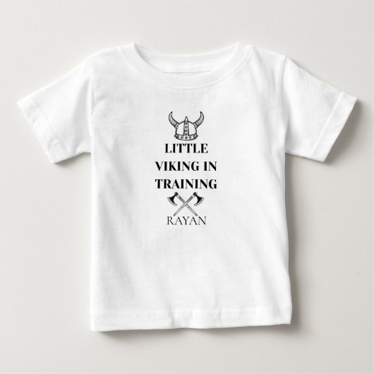 Little Viking in Training, aangepaste baby naam (Voorkant)