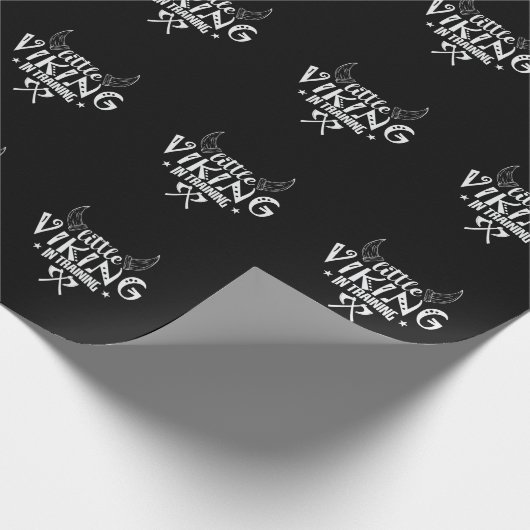 Little Viking in Training Wikinger Cadeaupapier (Hoek)