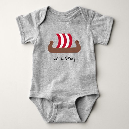 Little Viking Ship Baby Jersey Bodysuit (Voorkant)