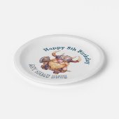 Little Viking Verjaardag - elke leeftijd of naam Papieren Bordje (Gekanteld)