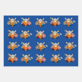 Little Vikings en Viking runt illustraties Inpakpapier Vel (Voorkant 2)