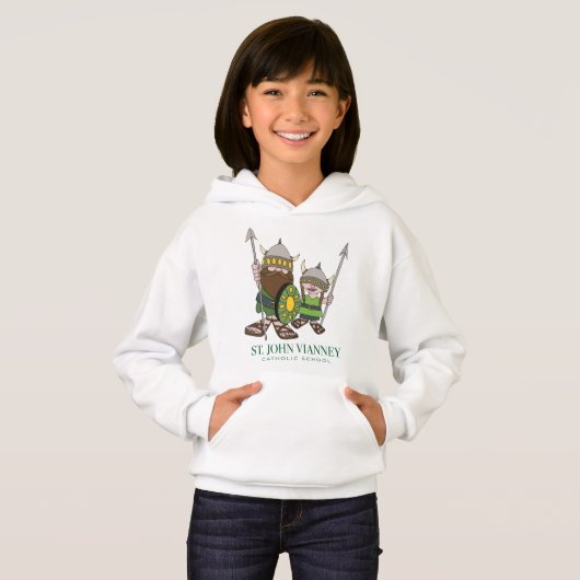 Little Vikings Girl's Pullover Hoodie (Voorkant volledig)