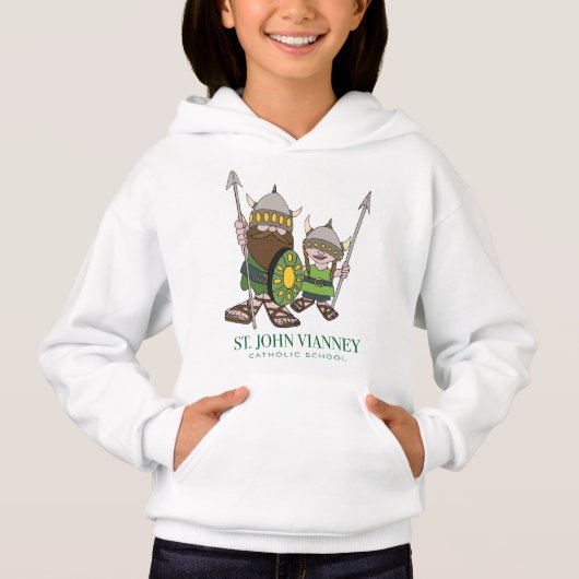 Little Vikings Girl's Pullover Hoodie (Voorkant)