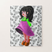 Little Village Girl Puzzle Legpuzzel (Verticaal)