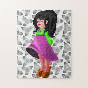 Little Village Girl Puzzle Legpuzzel