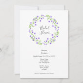 Little Violet Blossom Waterverf Wreate Kaart (Voorkant)