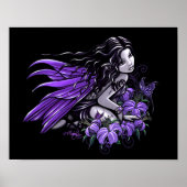 "Little Violet Lily" Gothic Butterfly Fairy Poster (Voorkant)