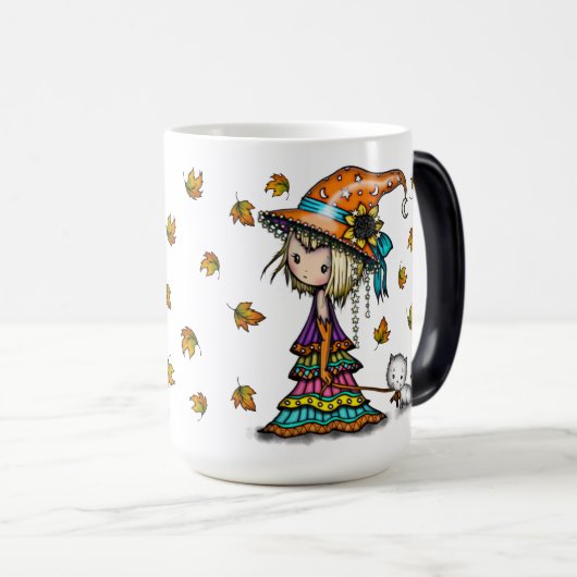 Little Wanderer Cute Witch en Cat Magic Mok (Voorkant rechts)