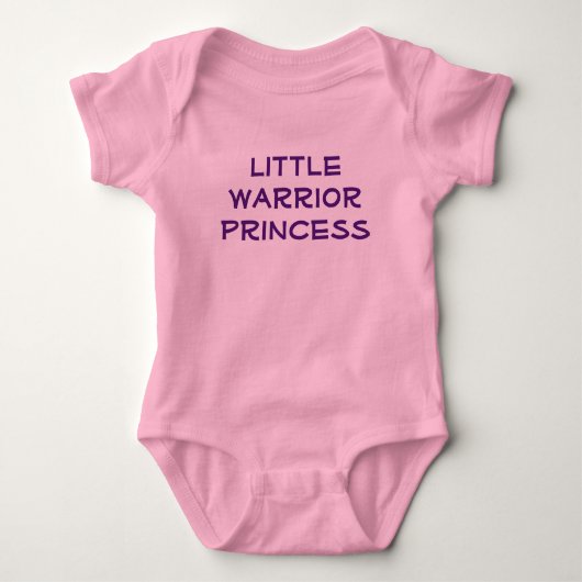 Little Warrior Princess Baby Girl Fighter Romper (Voorkant)
